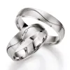 Snubní prsteny bílé zlato 585 přírodní diamant 0.045 ct SP-519