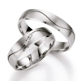Snubní prsteny bílé zlato 585 přírodní diamant 0.045 ct SP-519