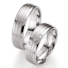 Snubní prsteny bílé zlato 585 přírodní diamant 0.045 ct SP-512