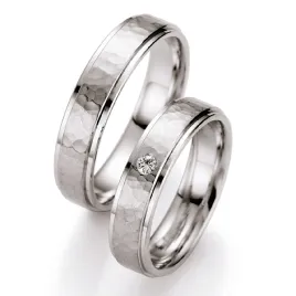 Snubní prsteny bílé zlato 585 přírodní diamant 0.045 ct SP-522