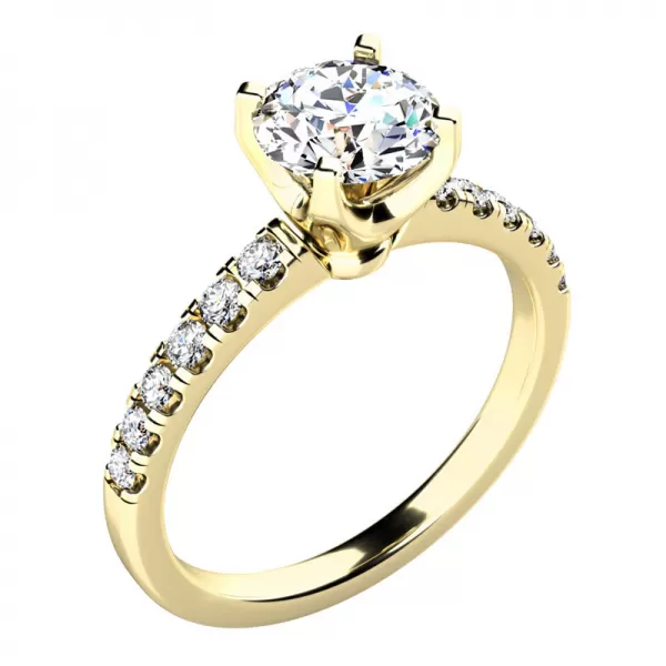 Zásnubní prsten s diamanty ZP-10961-ZL-DIA