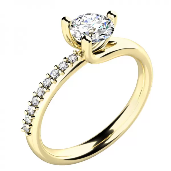 Zásnubní prsten s diamanty ZP-10964-ZL-DIA