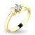 Dámský prsten žluté zlato 585/1000 přírodní diamant 0.130 ct G/SI srdíčky 10932D-ZL
