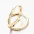 Kroužky se zirkony 16 mm - žluté zlato 585 42-32575