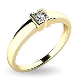 Dámský prsten žluté zlato 585/1000 přírodní diamant 0.060 ct G/SI 10936D-ZL