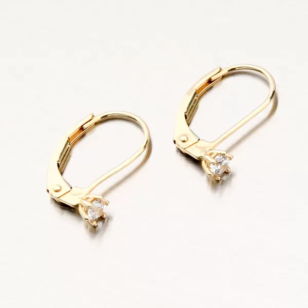 Zlaté náušnice na klapku 52DZ-8020Z-KL