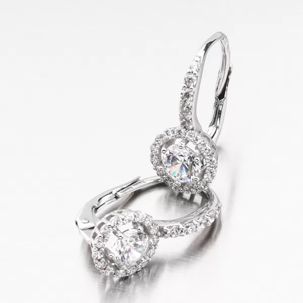 Náušnice zirkony z bílého zlata 668P-120283-01