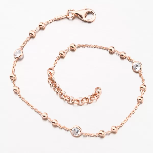 Náramek růžové zlacení se zirkony B2201483-0398-SLX