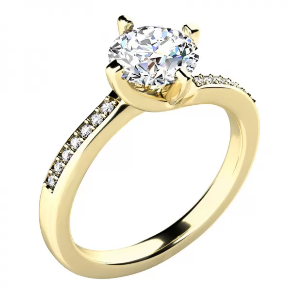 Zásnubní prsten s diamanty ZP-10963-ZL-DIA