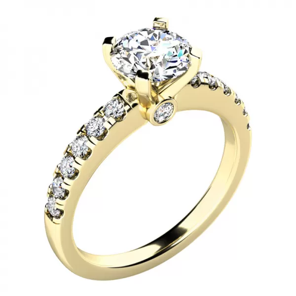 Zásnubní prsten s diamanty ZP-10959-ZL-DIA