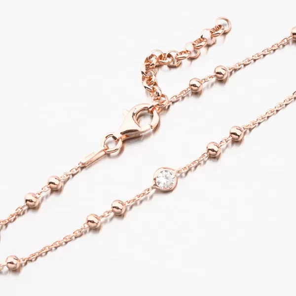 Náramek růžové zlacení se zirkony B2201483-0398-SLX