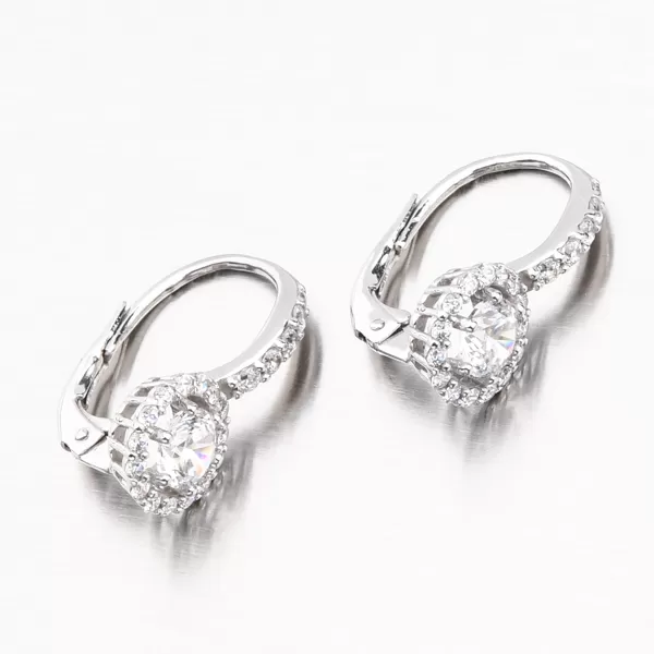 Náušnice zirkony z bílého zlata 668P-120283-01