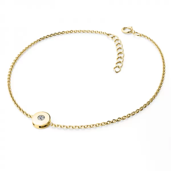 Zlatý náramek s diamantem 10911-NR01-ZL