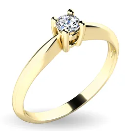 Zásnubní prsten žluté zlato 585/1000 přírodní diamant 0.130 ct G/SI ZP-10942D-ZL