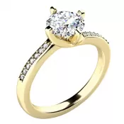 Prsten s diamanty ze žlutého zlata 10963-ZL-DIA