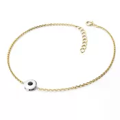 Náramek ze žlutého a bílého zlata s černým diamantem 10911-NR01-ZLB-Black
