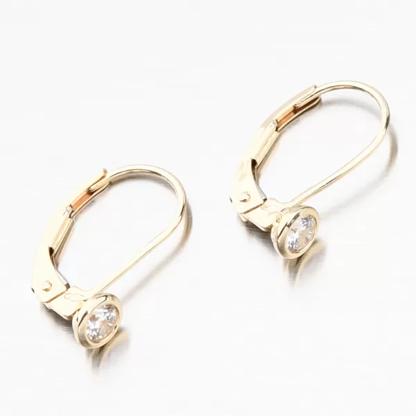 Zlaté náušnice na klapku 52DZ-8007Z-KL-ZIR
