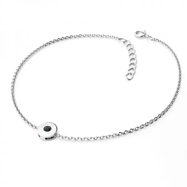 Zlatý náramek s černým diamantem 10911-NR01-B-Black