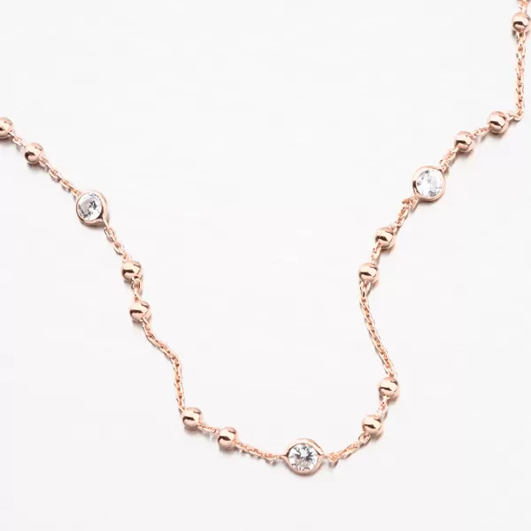 Náramek růžové zlacení se zirkony B2201483-0398-SLX