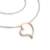 Náhrdelník srdce s diamanty 10948-NH01-CVB