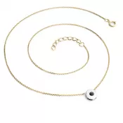 Náhrdelník s černým diamantem ve zlatě 10911-NH01-ZLB-Black