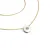 Dámský náhrdelník zlato mix 585/1000 přírodní diamant 0.055 ct champagne briliantem 10911-NH01-ZLB-Champ