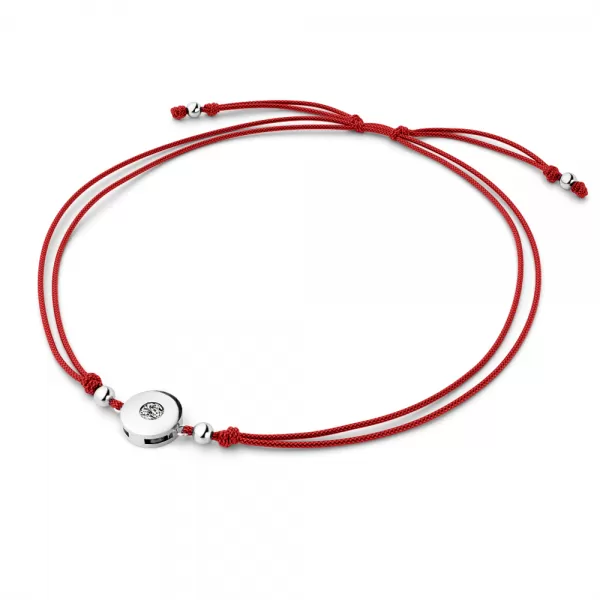 Šňůrkový náramek kabbalah s bílým diamantem 10911-NRS-CV-B-DIA