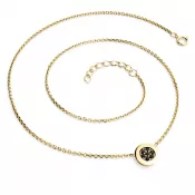 Náhrdelník s černými brilianty 10902-NH01-ZL-Black