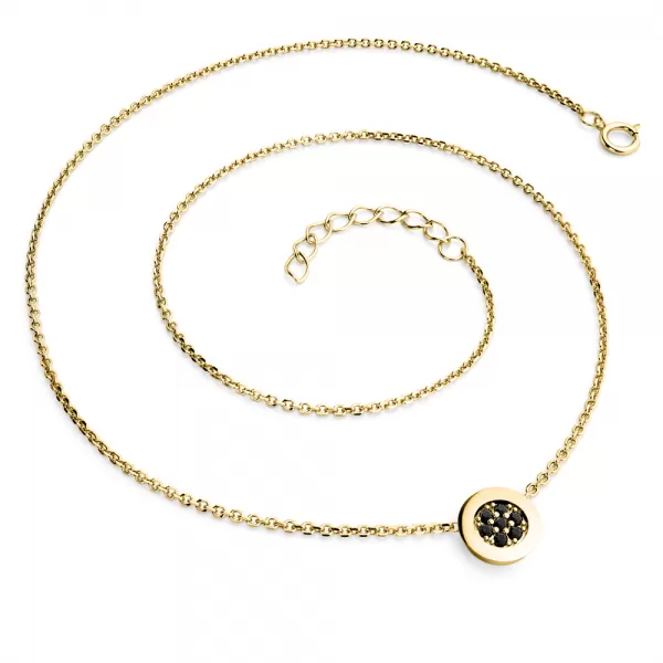 Náhrdelník s černými brilianty 10902-NH01-ZL-Black