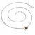 Dámský náhrdelník přírodní diamant 0.084 ct černé brilianty 10902-NH01-BCV-Black