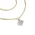 Dámský náhrdelník přírodní diamant 0.096 ct srdce s Champagne brilianty 10881-NH01A-ZLB-Champ