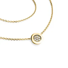 Dámský náhrdelník žluté zlato 585/1000 přírodní diamant 0.084 ct G/SI brilianty 10902-NH01-ZL