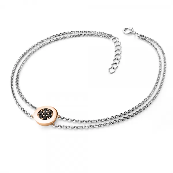 Náramek s černými diamanty 10902-NR02-BCV-Black