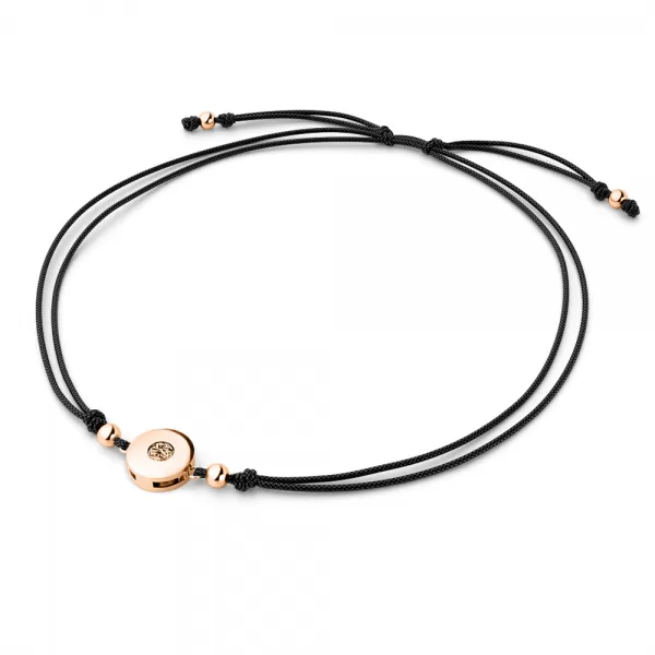 Šňůrkový náramek kabbalah s Champagne diamantem 10911-NRS-CER-CV-Champ