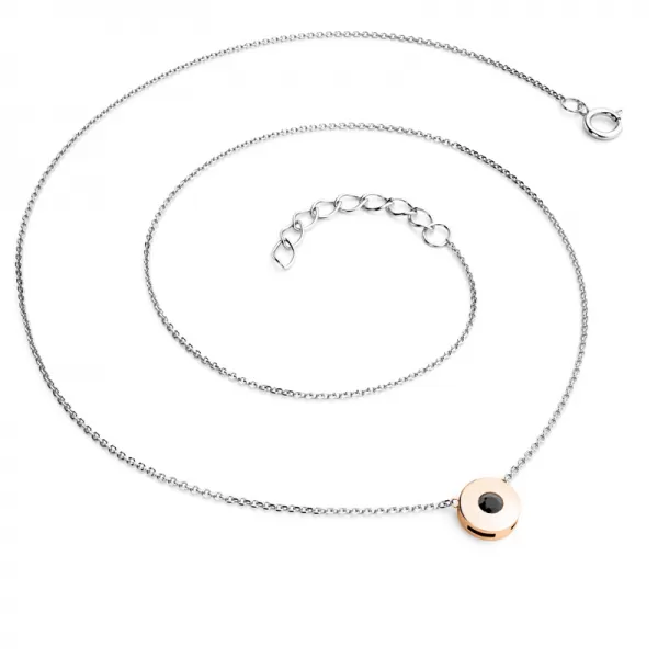 Náhrdelník s černým diamantem ve zlatě 10911-NH01-BCV-Black