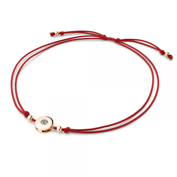 Šňůrkový náramek kabbalah s bílým diamantem 10911-NRS-CV-CV-DIA