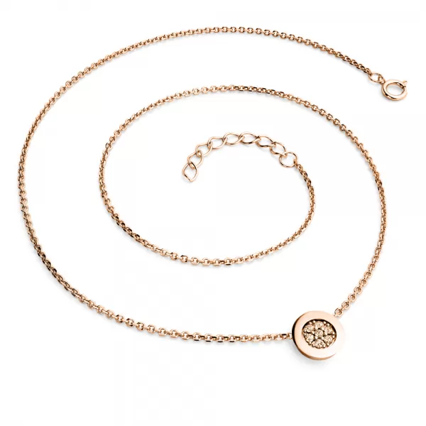 Náhrdelník s brilianty Champagne 10902-NH01-CV-Champ