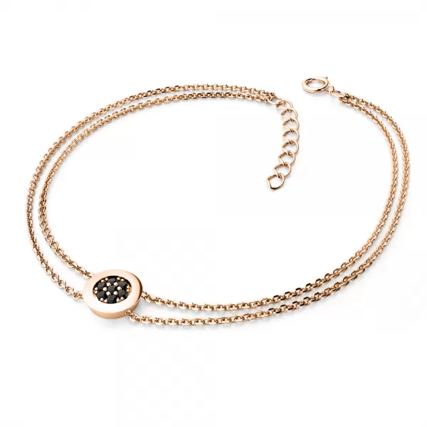 Náramek s černými diamanty 10902-NR02-CV-Black
