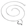 Náhrdelník srdce s černými diamanty v bílém zlatě 10948-NH01-B-Black