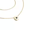 Náhrdelník s černým diamantem ve žlutém zlatě 10911-NH01-ZL-Black