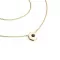 Náhrdelník s černým diamantem ve žlutém zlatě 10911-NH01-ZL-Black