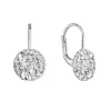 Stříbrné náušnice visací s krystaly Swarovski bílé jemné 31315.1 crystal