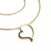 Náhrdelník srdce s černými diamanty ve žlutém zlatě 10948-NH01-ZL-Black