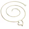 Náhrdelník srdce s diamanty ve žlutém zlatě 10948-NH01-ZL