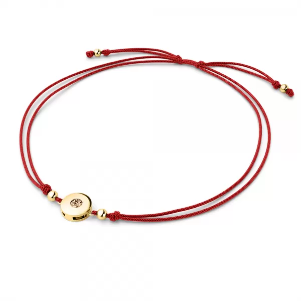 Šňůrkový náramek kabbalah s Champagne diamantem 10911-NRS-CV-ZL-Champ