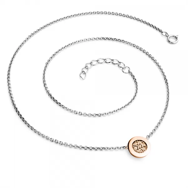 Náhrdelník s brilianty Champagne 10902-NH01-BCV-Champ