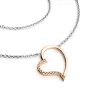 Náhrdelník srdce s Champagne diamanty 10948-NH01-CVB-Champ