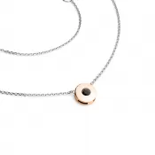 Náhrdelník s černým diamantem ve zlatě 10911-NH01-BCV-Black