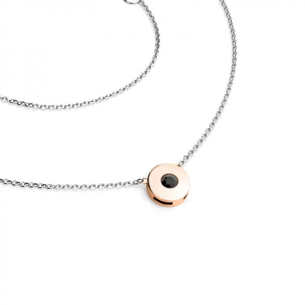 Náhrdelník s černým diamantem ve zlatě 10911-NH01-BCV-Black