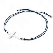 Šňůrkový náramek kříž s diamantem 10947-NRS-MOD-B-DIA
